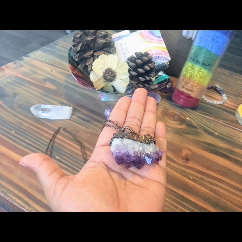 Amethyst | Electroformed | Necklace | Handmade